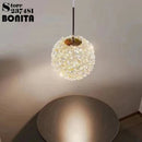 Modern luxury k9 crystal flower pendant light