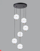 Modern acrylic ball pendant light for restaurant and bar