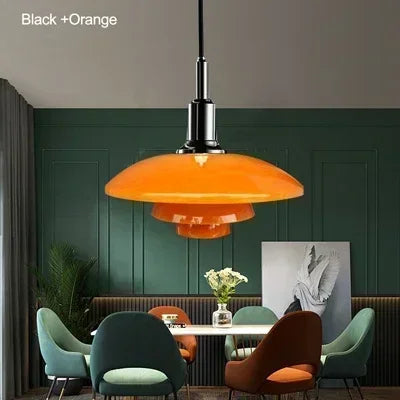 Danish designer decorative glass lampshade pendant light - vue 12 sur 12