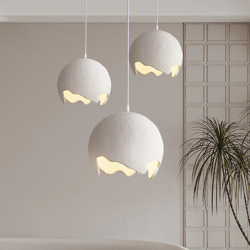 Minimalist nordic wabi sabi LED chandelier for interior decoration