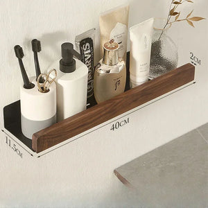 solid wood shelf for storage without drilling
