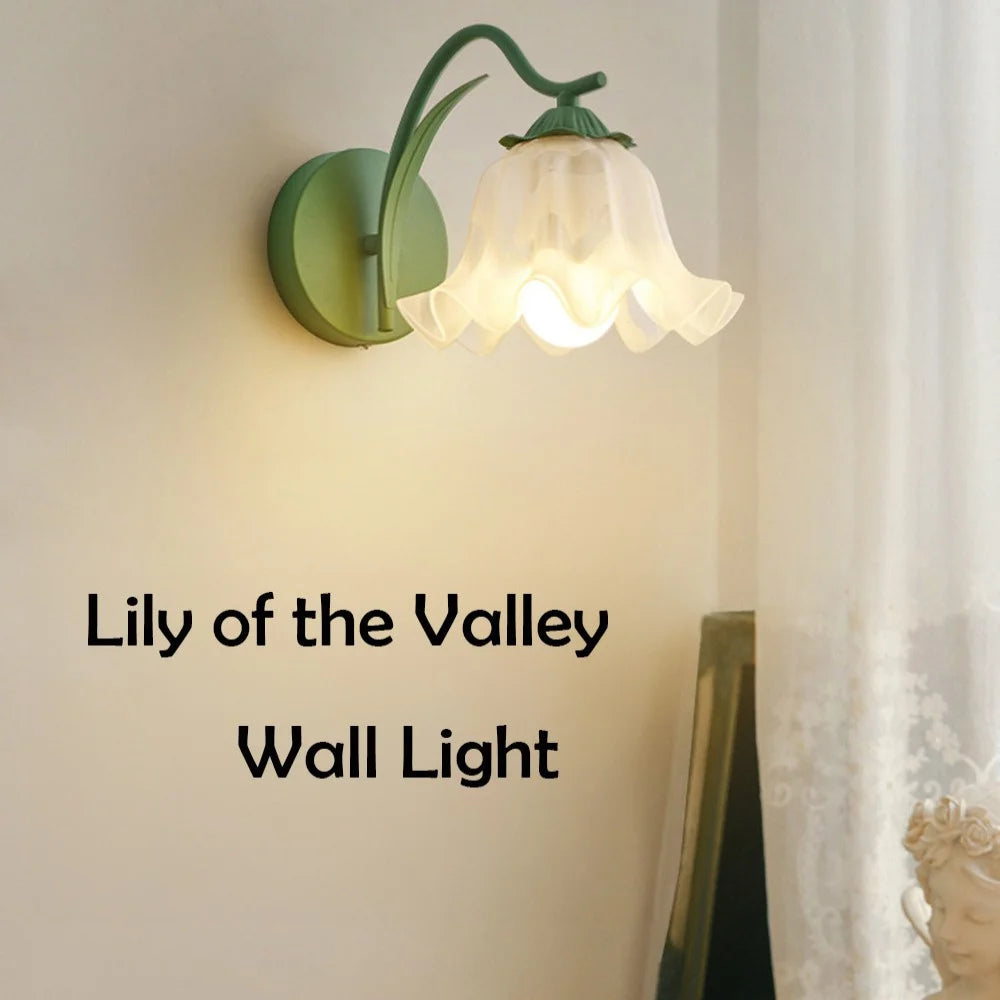 French vintage style wall light with floral background decoration