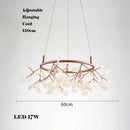 Creative LED chandelier in stainless steel and acrylic for interior decoration