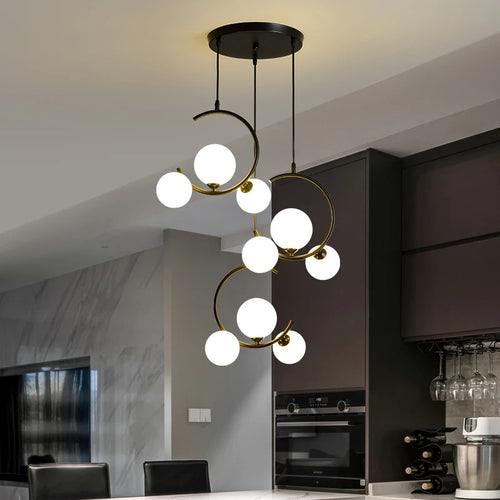 Nordic glass ball decorative and creative lamp - vue 2 sur 16