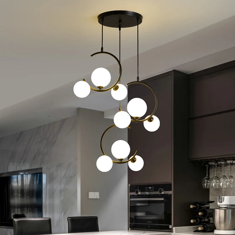 Nordic glass ball decorative and creative lamp