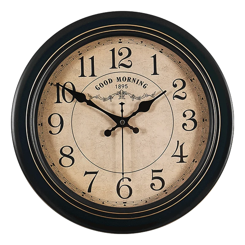 silent vintage wall clock classic metal design