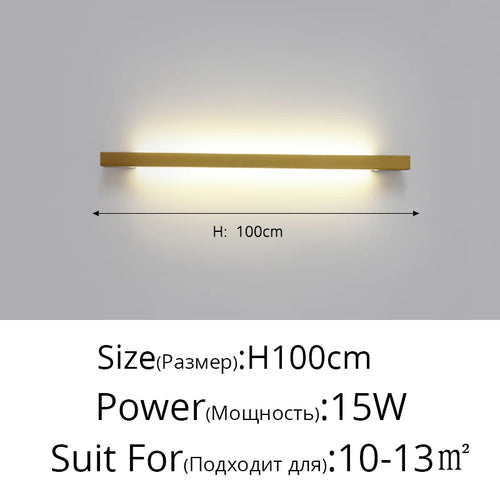 Modern Minimalist LED Strip Wall Light - vue 12 sur 16