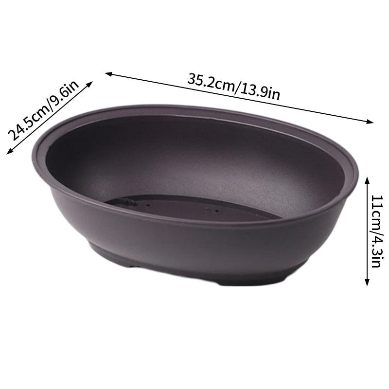 Rectangular clay effect flower pots for outdoor garden - vue 24 sur 30