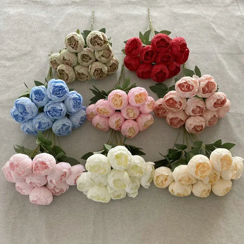 Artificial peony bouquets for elegant home decoration - vue 7 sur 14