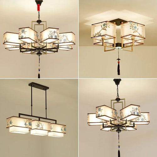 Modern Chinese style pendant light for a simple atmosphere - vue 2 sur 19