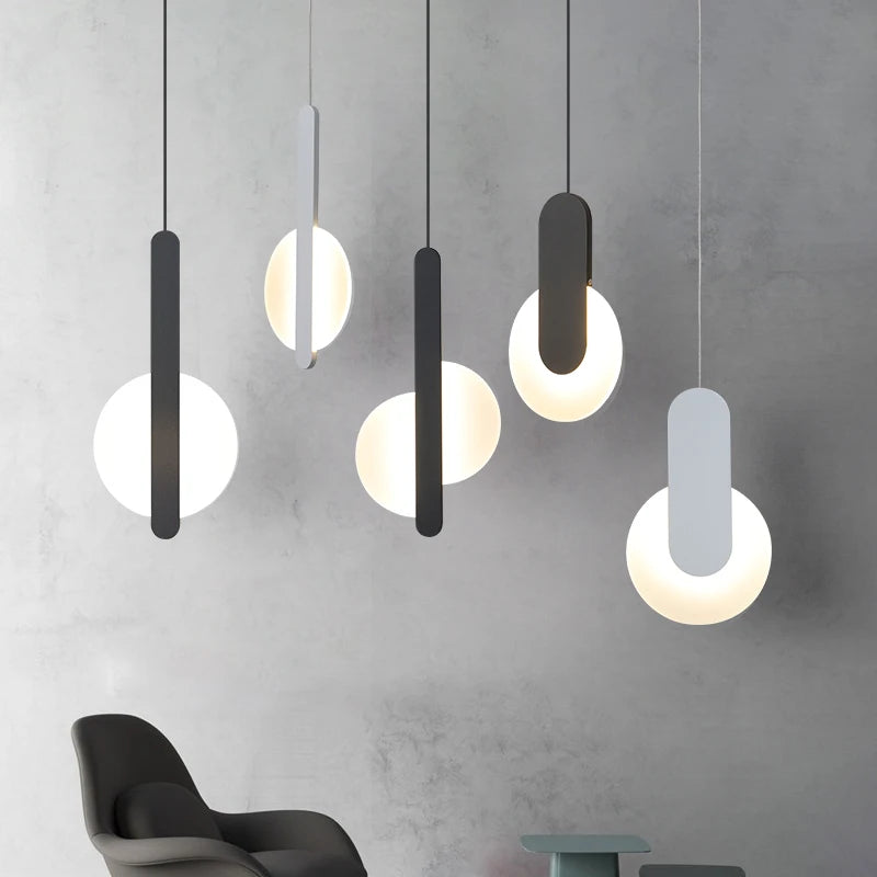 Modern Scandinavian LED pendant light with long cable