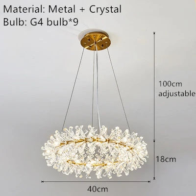 Modern crystal LED wall light surface mount