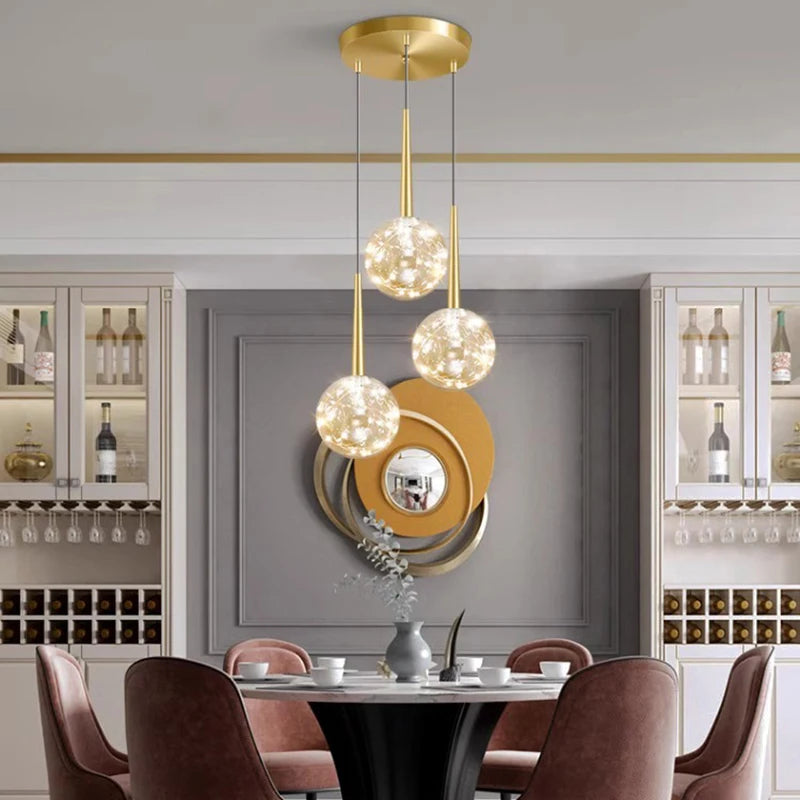 Nordic chandelier pendant indoor lighting home decor - vue 6 sur 10