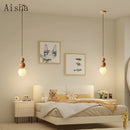 Japanese solid wood pendant light wabi sabi style for interiors