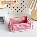 stackable foldable basket for storing makeup, jewelry, toys