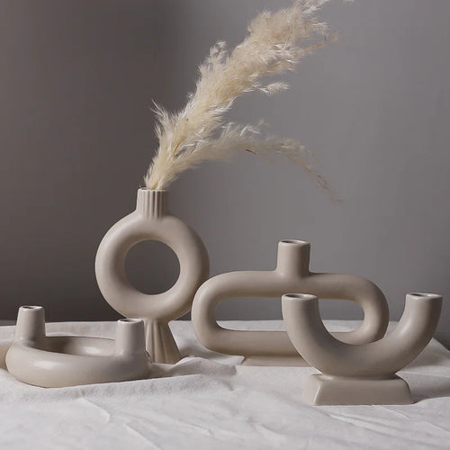 Nordic concrete candle holder for modern interior decor - vue 4 sur 14