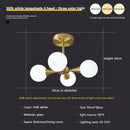 Nordic white glass chandelier for indoor lighting