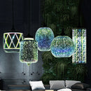 Coloured glass pendant light for modern and festive decoration