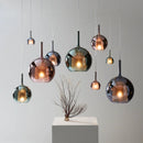 Modern glass LED pendant light for indoor restaurant