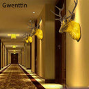Modern deer antler wall light with decorative LED