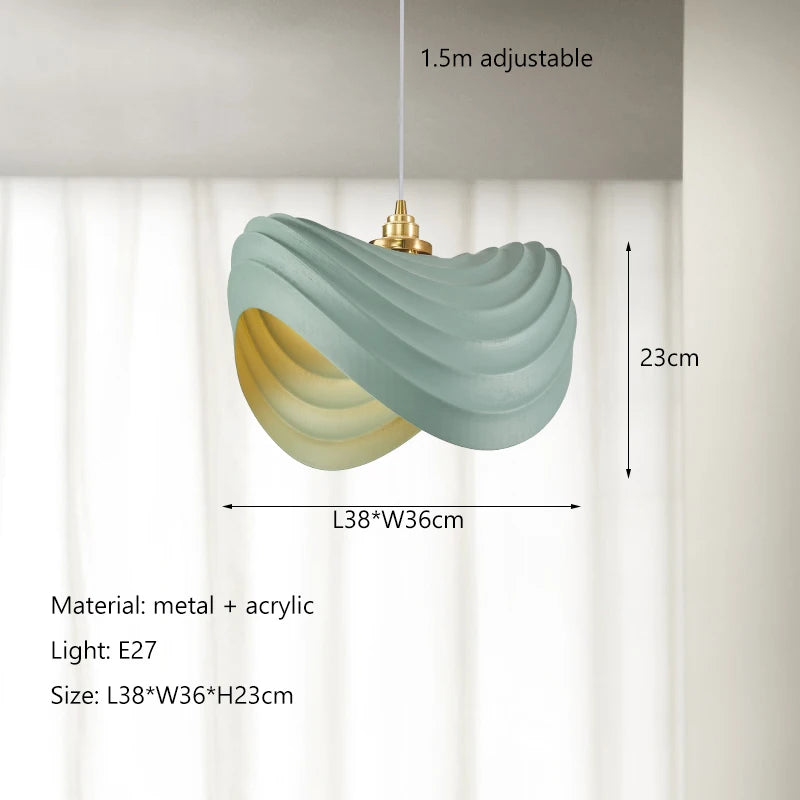 Nordic wabi sabi style LED chandelier for home decoration