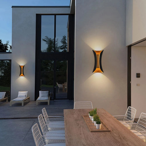 modern waterproof aluminum led wall light for outdoor decoration - vue 5 sur 10