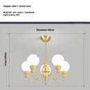 Retro glass and wood pendant light for elegant interiors