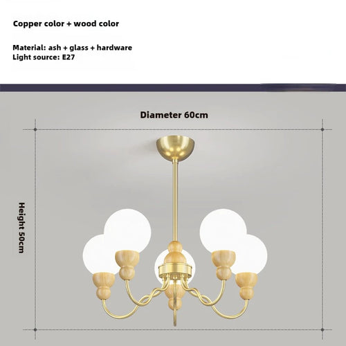 Retro glass and wood pendant light for elegant interiors