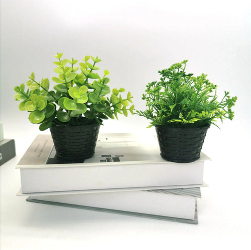 Mini artificial potted plant for decoration and festive events - vue 4 sur 11