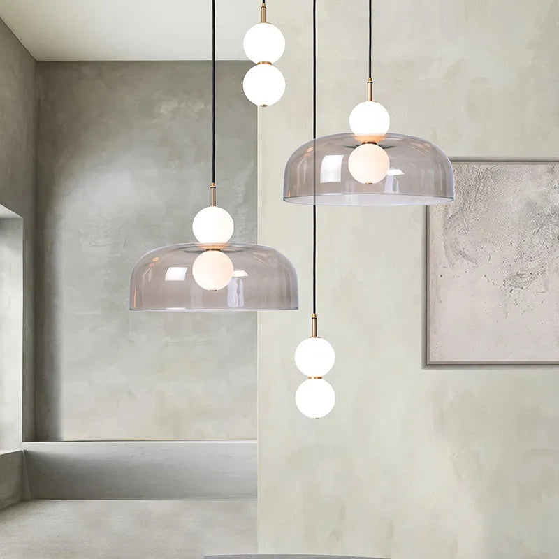 Nordic glass pendant light for modern interior decor