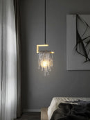 Suspended chandelier with new LED lamps 2023 for lighting