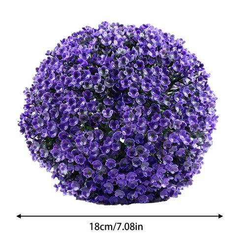 Artificial grass topiary balls for outdoor decoration - vue 8 sur 14