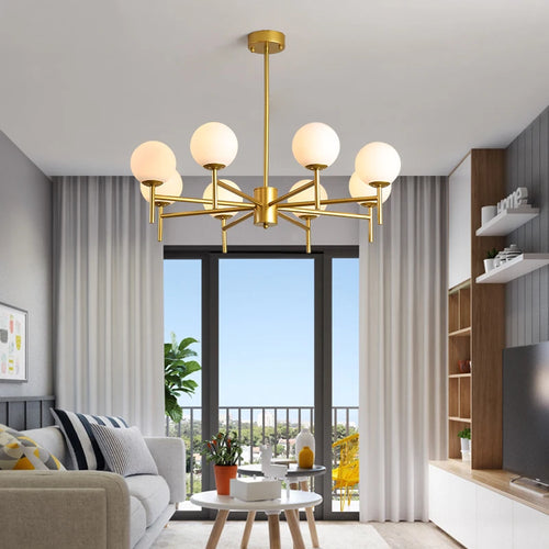 Medieval style glass chandelier for modern interior decor - vue 4 sur 14