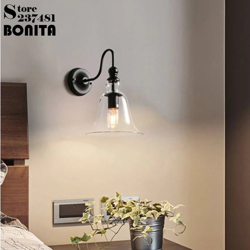 Vintage iron industrial wall light for indoor and outdoor use - vue 5 sur 5