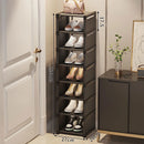 stackable and adjustable space-saving shoe organizer