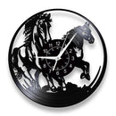 horse vinyl wall clock equestrian decoration handmade unique gift