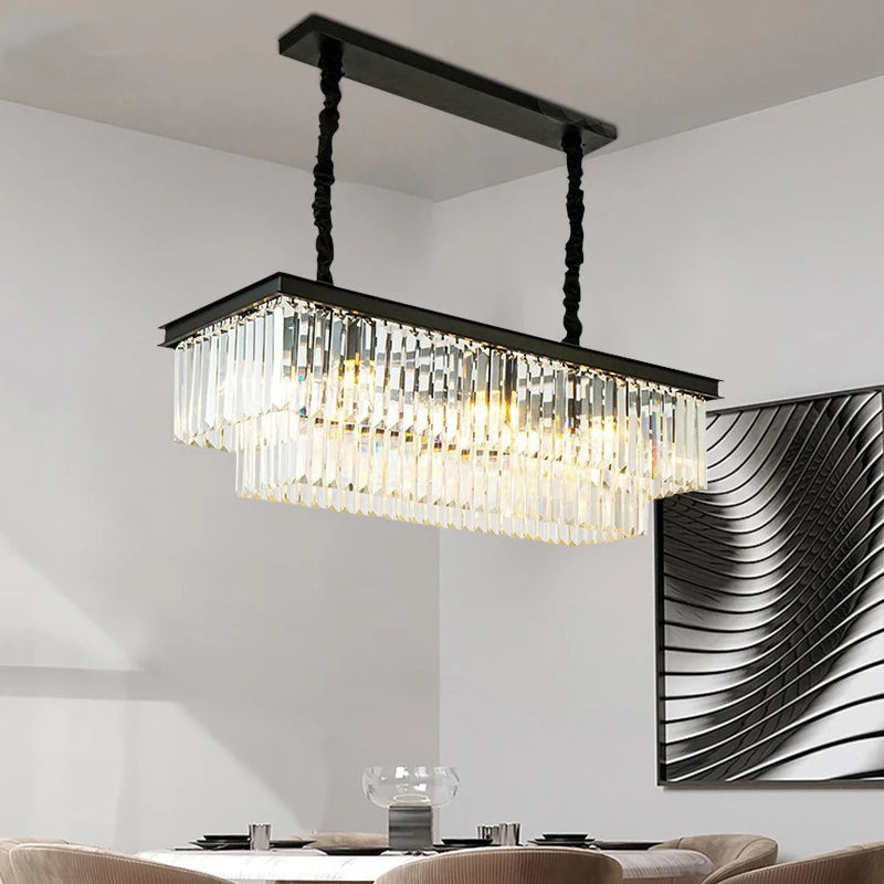 Modern double-layer LED chandelier for elegant décor