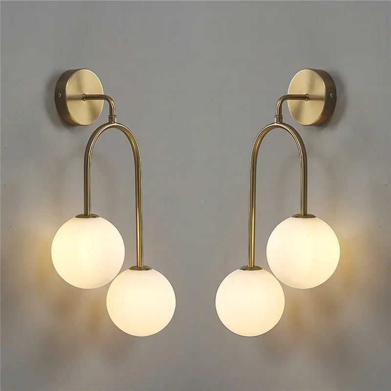 Nordic glass wall light for indoor lighting