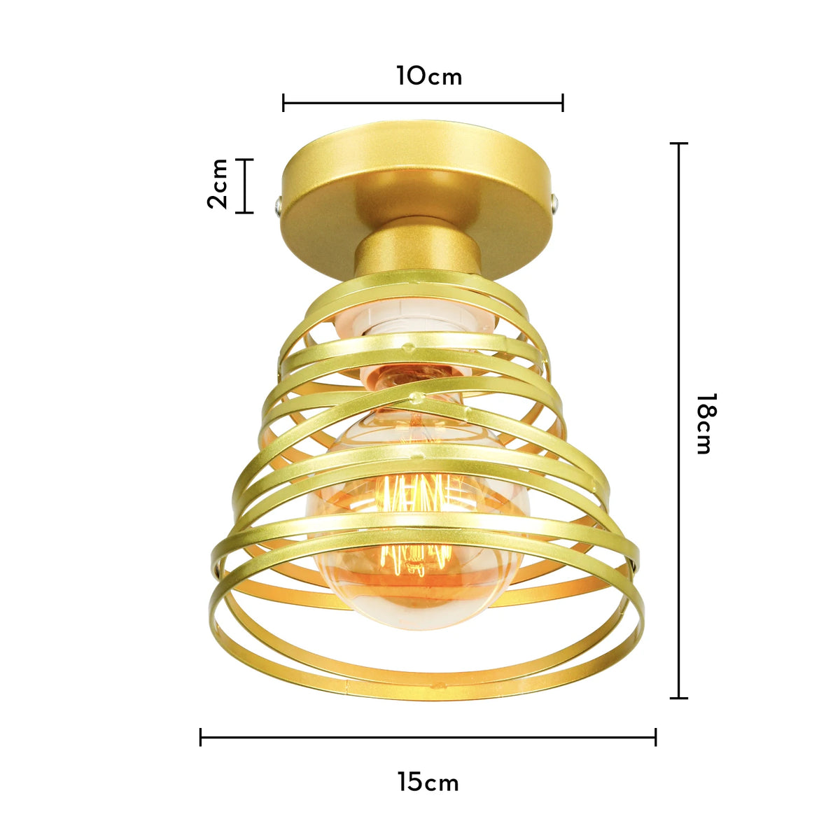 Modern retro spiral pendant light shade - vue 12 sur 12