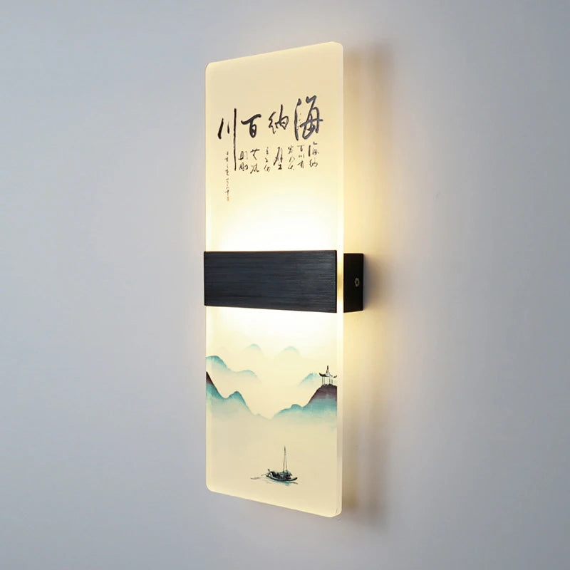Japanese acrylic wall light for modern decor