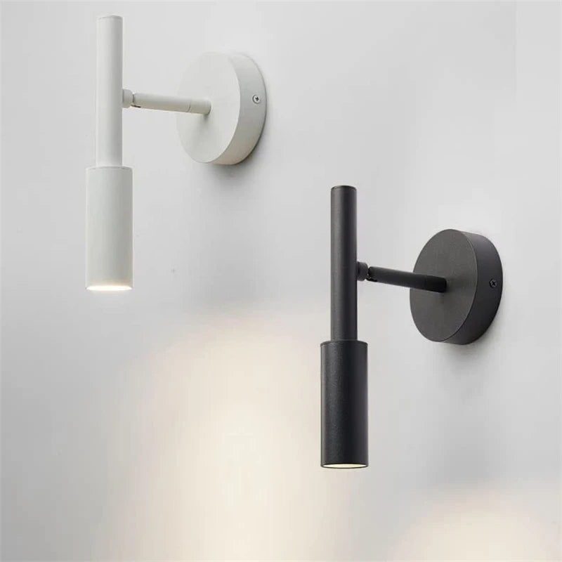 Minimalist nordic rotatable LED aluminium wall light
