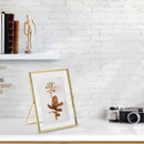 Set of 2 metal and glass photo frames for decoration