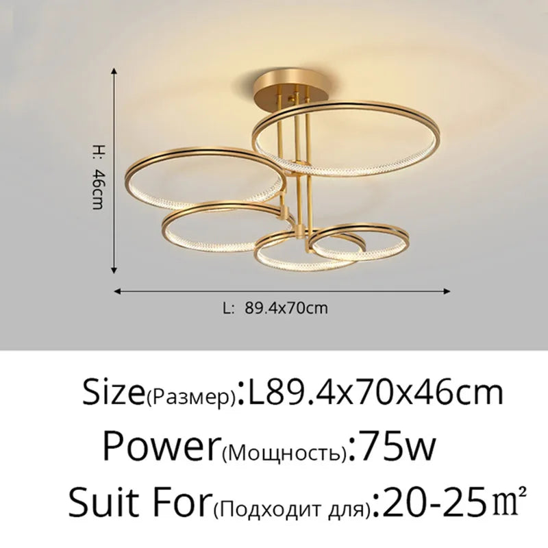 Modern dimmable chandelier for stylish indoor lighting
