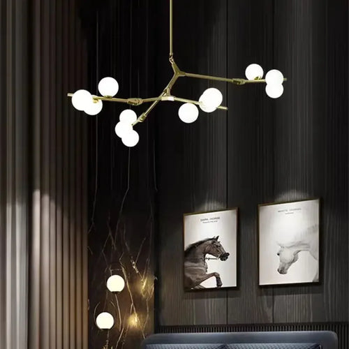 Modern glass chandelier for your interior decor - vue 2 sur 9
