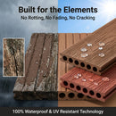 Outdoor wpc decking boards 100x14x2.5 non-slip