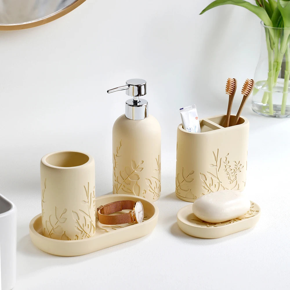 5-piece soap dispenser set for bathroom