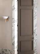 Circular marble and copper wall light in modern antique style