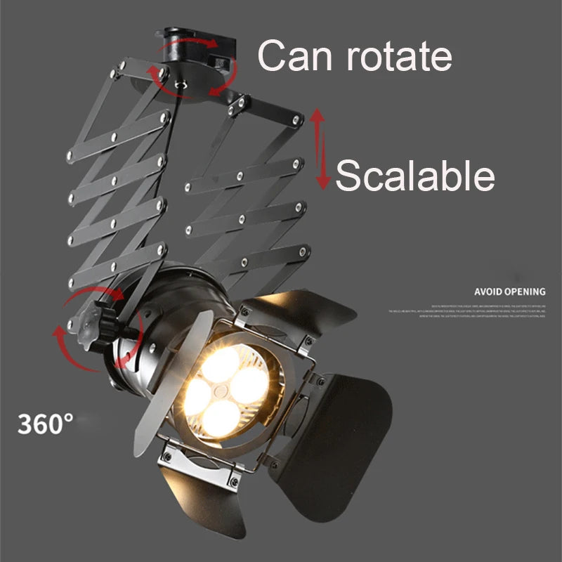 Vintage industrial ceiling light for bar and retro clothing - vue 5 sur 6