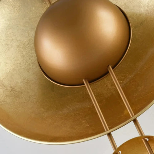 Art deco gold metal wall light for interior decoration - vue 7 sur 8