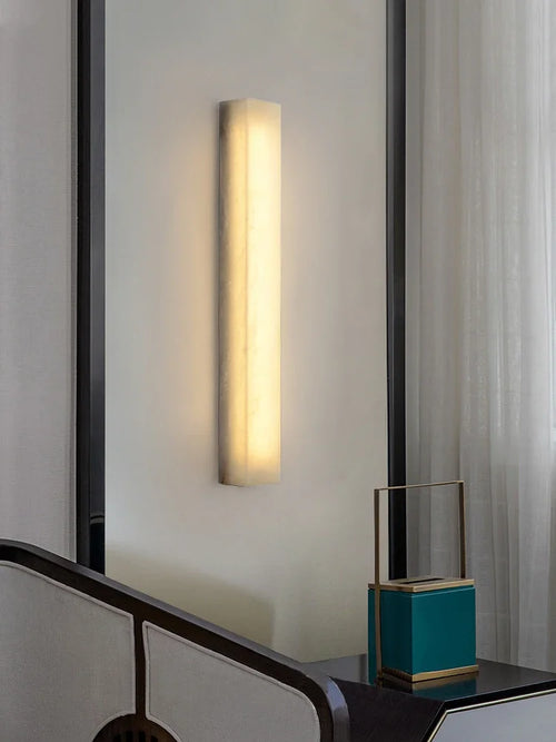 Modern marble and copper wall light for interior decoration